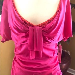 Nanette Lapore Raspberry Bullfight Blouse